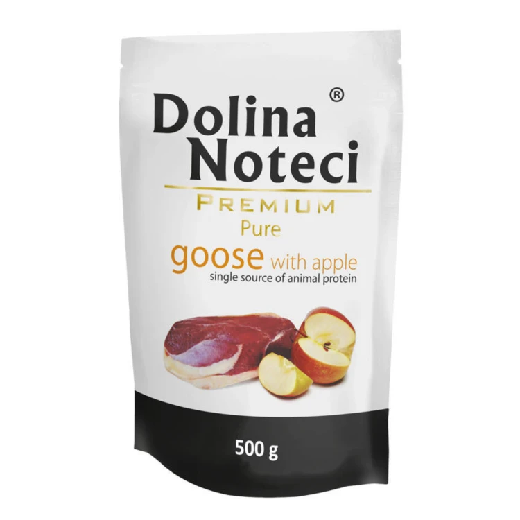 DOLINA NOTECI PREMIUM PURE Mokra karma dla psa GĘŚ Z JABŁKIEM 500g