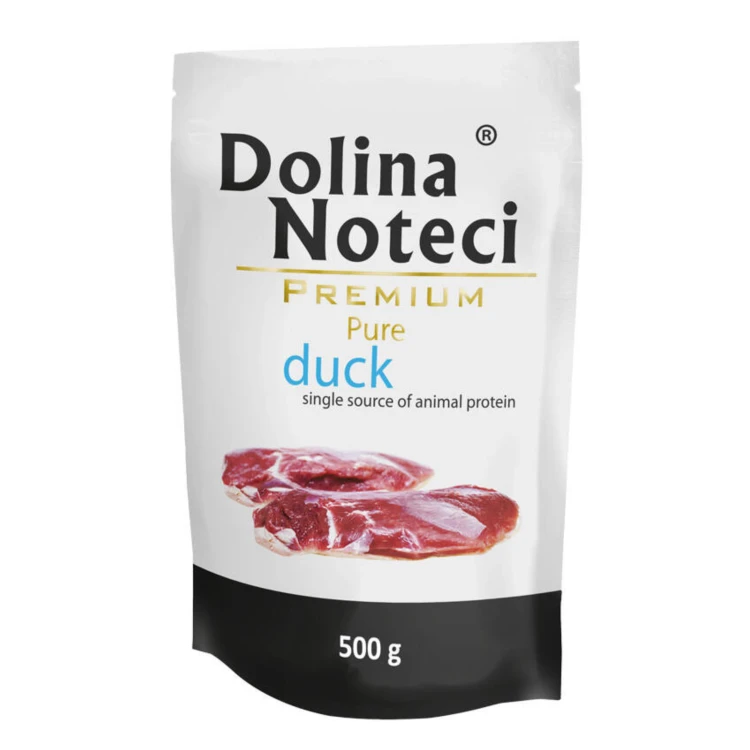 DOLINA NOTECI PREMIUM PURE Mokra karma dla psa KACZKA 500g