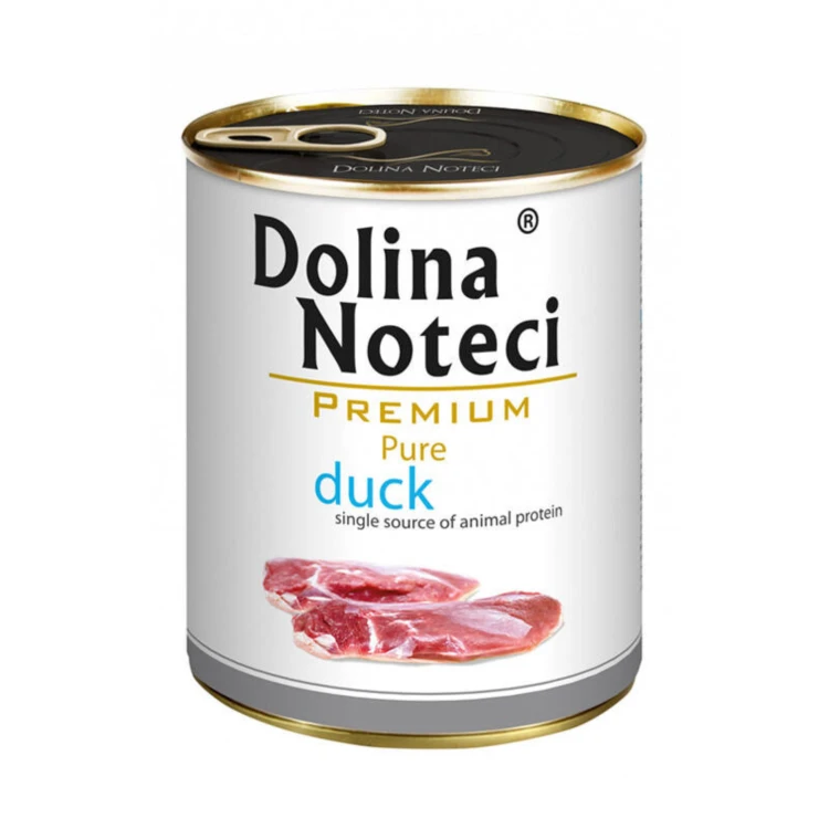 DOLINA NOTECI PREMIUM PURE Mokra karma dla psa KACZKA 800g